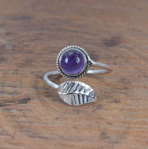 Boho Style 925 Sterling Silver <b>Amethyst</b> Gemstone <b>Ring</b> Jewelry Handmade Silver <b>Ring</b> Jewelry For Women Wedding Gift For Her - Product Image 2