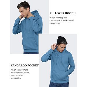 Wholesale Cotton Fleece Soft and Comfortable Casual Hoodies <b>Men</b> Unisex Outdoor Sweatshirt Customized <b>Pullover</b> <b>Men's</b> Hoodies - Product Image 3