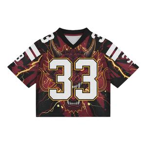 Maillot de baseball imprimé football personnalisé bleu camouflage loup visage conception hommes athlétique équipe uniforme haut - Product Image 1