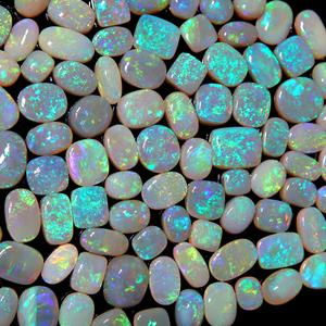 Cabochon d'opale de feu bleu australien naturel solide Coober Pedy ovale coupe pierre précieuse en vrac pour la fabrication de bijoux Lot de bijoux - Product Image 4