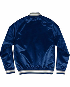 Chaqueta universitaria abotonada con cremallera completa de satén negro triple de calle para hombre al por mayor de OEM, chaqueta transpirable a presión completa para Primavera/invierno - Product Image 2