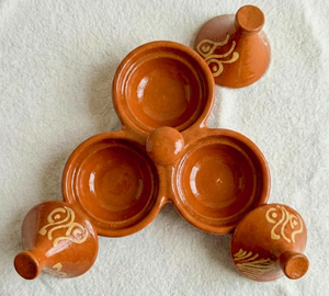 Juego de 3 Piezas de Utensilios de Cocina de Cerámica Esmaltada, Estilo Clásico Marroquí, Hecho a Mano, Sin Plomo, de Terracota, con Tapa, para Tajín de Especias, con Certificación EEC - Product Image 3