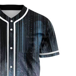 Maillots de baseball en gros Nouveauté Vêtements de sport Nom personnalisé imprimé Tissu 100% polyester Meilleur prix Maillot de baseball - Product Image 5