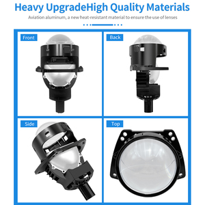 120W 20000LM 3Inch Bi <span class=keywords><strong>LED</strong></span> Projector Lens Dual Beam <span class=keywords><strong>LED</strong></span> Đèn pha ống kính Hợp kim nhôm Chiếu sáng ô tô Trang bị thêm lắp đặt không bị mất mát - Product Image 5