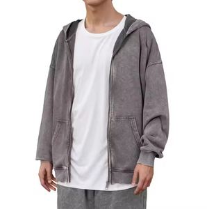 Custom Acid Wash Hoodies for <b>Man</b> basics cotton blended High Quality Friendly Outerwear Hoodies for <b>Men's</b> for Sales - Product Image 3