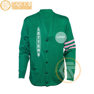 Customized Alpha | Kapa Acrylic Embroidered <b>Cardigan</b> Sorority High Quality Greek Apparel <b>Women</b> Breathable Sweaters <b>Cardigans</b> - Product Image 4