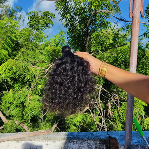 Alta calidad 8 oz Sin procesar Virgen India Remy Trama de cabello Precios de fábrica Paquetes de cabello rizado Extensiones de cabello humano de la India - Product Image 1