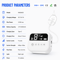Aspirateur nasal électrique pour bébé, vente chaude en usine, en silicone, silencieux, aspiration réglable à 9 vitesses, 68Kpa, rechargeable, sans BPA