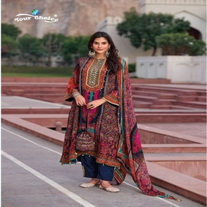 Occasional Wear Top Quality Heavy Chinon With Hand Work Salwar Suit Wholesale Factory <b>Supply</b> From Surat - Product Image 1