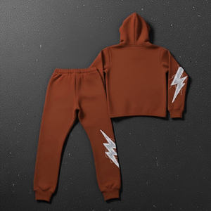 Conjunto Deportivo de Alta Calidad para Hombre, con Capucha, Grueso, de Felpa, con Bordado Desgastado, Sudadera con Capucha y Pantalones Deportivos - Product Image 2