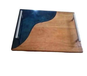 Résine Bois Rectangle Personnalisé Motif Jetable Moderne Partie Serveur Poignée Poli Durable Naturel Bois D'acacia - Product Image 3