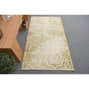 พรมขนสัตว์สีเบจสีฟ้าคลาสสิก5.3ft x 3.1งานเย็บปะสไตล์ตุรกีสำหรับห้องนั่งเล่นหรือห้องนอนพร้อมแผ่นรองทำจากยาง - Product Image 1