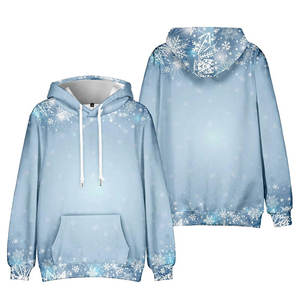 Sudadera Unisex Personalizable de Algodón 100% con Estampado Puff Repujado Lavado Estilo Francés Navideño, Logotipo Bordado, Ropa Urbana de Invierno - Product Image 3