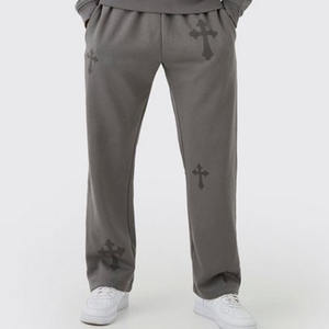 High Street Best Design Oversized Hoodie Pantalones de chándal Jogger Set Regular Fit Cargo Pant Chándal con diseño de capucha con estampado cruzado - Product Image 6