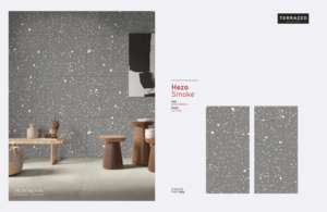 CARREAUX EN PORCELAINE DE PREMIUM FINITION HEZO SMOKE TERRAZZO LOOK SCULPING - Product Image 2