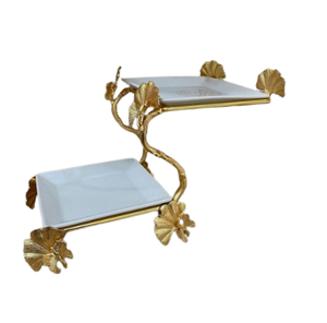 Plato de pastel redondeado Centro de mesa Soporte decorativo Ocasión especial Soporte de pastel de metal decorativo hecho a mano - Product Image 5