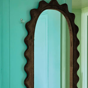 ใหม่กระจกลายคลื่นทำจากไม้ - Product Image 1