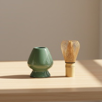 Support de fouet à matcha réutilisable en porcelaine durable de qualité supérieure, design japonais, avec glaçure réactive, référence 3461003