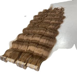 Extensions de cheveux humains 100% naturels, pointe plate, donneur unique, couleur brune, cheveux bruts, super double trame, extensions à clipser, lot - Product Image 1