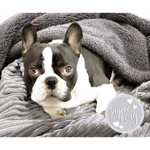 Manta de Sherpa Lisa 3D de Henry con Reverso de Corduroy Gris 150x200cm para Cama de Casa, Cama de Hospital, Decoración Festiva Navideña - Product Image 1