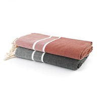 ArtisRaw Serviettes de bain et de plage en coton turc biologique Serviette à main absorbante douce antimicrobienne écologique tissée Style uni