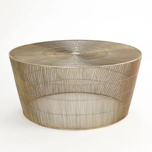 Mesa de Centro de Malla Metálica con Acabado en Latón Antiguo, Diseño Moderno y Ecológico para Decoración de Sala de Estar - Product Image 3