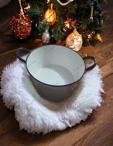 Nouveau-né bébé Studio prise de vue accessoires Photo modélisation baignoire en métal bébé Photoshoot baignoire ovale seau en métal avec poignées - Product Image 1