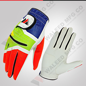 Gants de golf pour hommes, main gauche, en cuir Cabretta, sportifs, colorés, motif tendance - Product Image 1