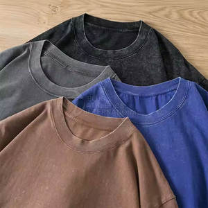 T-shirts lavés de flocon de neige personnalisés Vintage 100% coton 2025 T-shirts lavés de flocon de neige OEM/ODM fabriqués en usine - Product Image 2