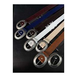 Ceinture pour femme en similicuir à boucle ovale, 7 pièces, pour pantalon, veste, chemise, robe - Multicolore - Noir - Product Image 2