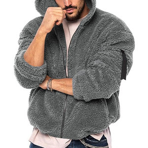 Veste en polaire sherpa pour homme, style streetwear, en coton, fabriquée au Pakistan, faible MOQ, réversible, coupe-vent - Product Image 2