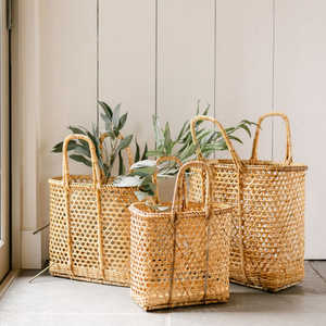 Cesta de compras de ratán/Cesta de playa-Cesta de mano rústica para uso al aire libre | Venta al por mayor de TienPhong Vietnam - Product Image 1