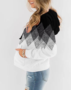 Nuevo jersey con capucha de invierno de algodón 100% de peso pesado de alta calidad sublimado con capucha ropa de calle personalizada para mujer - Product Image 4