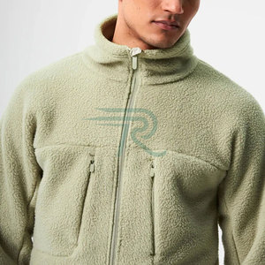 Winter Men's Oversized Thickened <b>Fleece</b> Jacket Stand Collar Zipper Closure Waterproof Breathable Quick Dry Windproof - Product Image 4