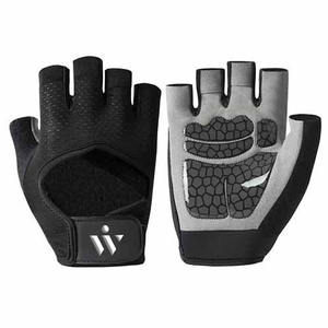 Gants de sport demi-doigts personnalisables en cuir synthétique et tissu maillé pour unisexe, idéaux pour la musculation et le fitness, couleur personnalisable - Product Image 2