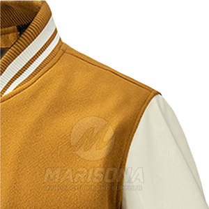 Veste de style universitaire pour homme de haute qualité avec col montant et logo frontal, 100% coton, design respirant - Product Image 3
