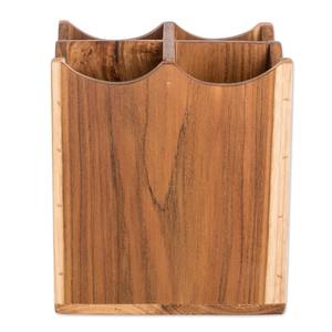 <b>Grey</b> Wooden Storage Box with Handle Multipurpose Wooden Organizer for Office Home <b>Desk</b> and Kitchen Accessories - Product Image 6