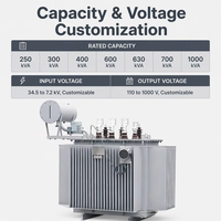 Transformateur de distribution triphasé immergé dans l'huile 35 kV, transformateur de puissance scellé pour environnements difficiles, projets miniers EPC