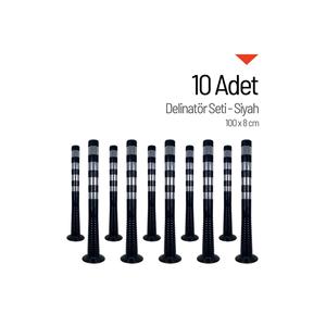 Delinator 100x8ซม. สีดำ10ชิ้นโป๊ะยืดหยุ่น - Product Image 5