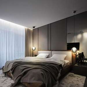 Lampada a sospensione in vetro con comodino moderno minimalista per la protezione degli occhi a spettro completo - Product Image 5