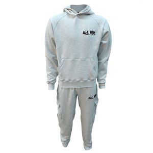 Conjunto de Sudadera con Capucha y Pantalones Deportivos Bordados Personalizados, Conjuntos Deportivos Casuales de Algodón Unisex para Hombre - Product Image 1