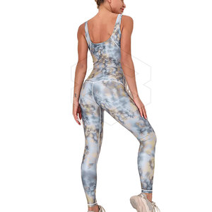 Conjunto de Yoga de sublimación de patrón sólido transpirable 2025 para entrenamientos diarios con características de talla grande a la venta - Product Image 4