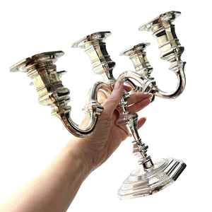 Candélabre à cinq bras BMF plaqué argent vintage Décoration de table de Noël classique de l'Allemagne de l'Ouest - Product Image 2