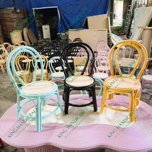 Modern Charming Rattan <b>Kid's</b> Chair Comfortable Stylish Seating Solution for Indoor Outdoor <b>Parties</b> Bedrooms Living Rooms Kitchen - Product Image 4