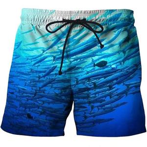 Short de jogging solide et respirant en polyester 100% pour hommes, respectueux de l'environnement, pour la plage, la natation et le fitness - Product Image 1
