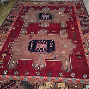 Alfombras antiguas de algodón y lana anudadas a mano, juego de alfombras rojas de alta calidad 9x13 para el hogar, alfombras tejidas para sala de estar - Product Image 1