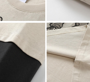 T-shirt à manches courtes pour homme 2025 Streetwear Fashion Double couche Graphique Haut de gamme Décontracté 100% Coton Respirant Rapide - Product Image 3