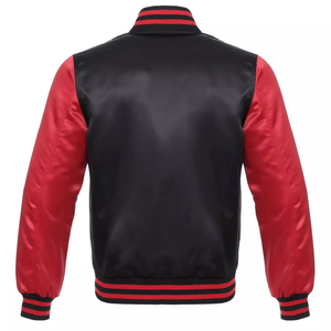 <b>Men</b> Satin Varsity <b>Jacket</b> Baseball Style <b>Lightweight</b> Bomber <b>Jacket</b> Custom Logo Wholesale - Product Image 2
