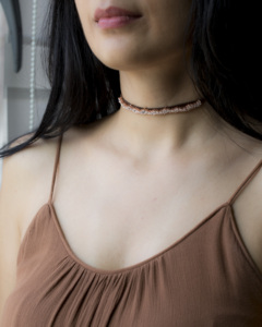 CZ Leather <b>Choker</b> Necklace Handmade 925 <b>Sterling</b> <b>Silver</b> Turkish Wholesale Jewelry - Product Image 2