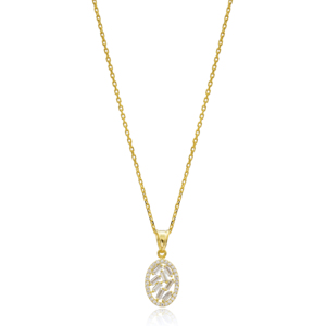 Oval Design Baguette Zircon Pendant <b>Fashion</b> <b>Necklace</b> Wholesale Turkish Handmade 925 Sterling Silver Jewelry - Product Image 1